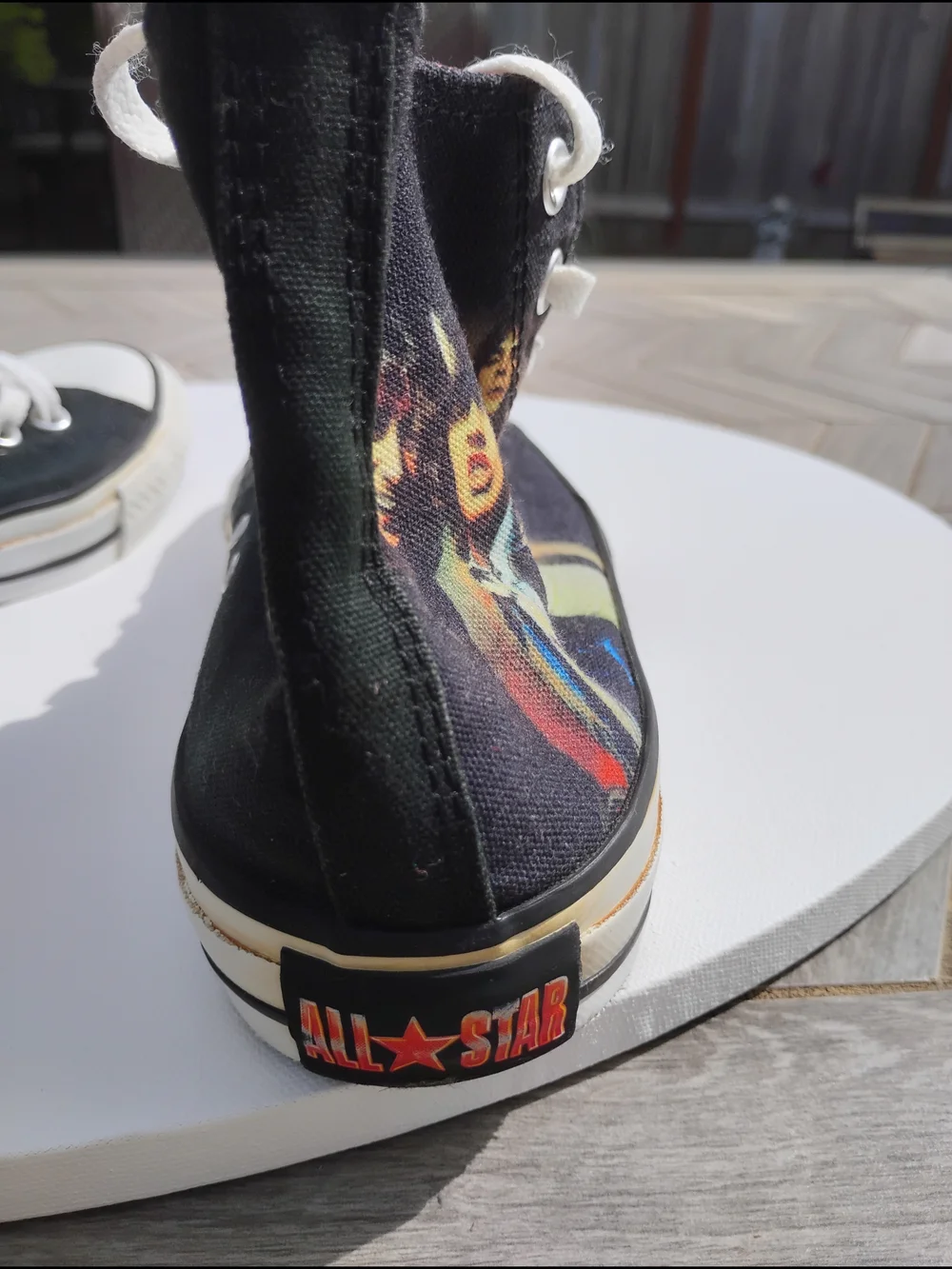 RARE Converse x AC/DC High Top Sneakers Men’s 7 Women’s 9 Vintage 2009 Rock Band - Picture 11 of 16